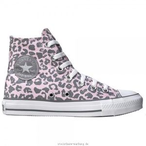 Pink grey gray 7 Converse Chuck Taylor leopard